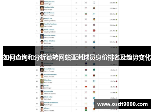 如何查询和分析德转网站亚洲球员身价排名及趋势变化